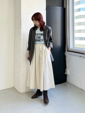「アイテム（その他アウター）」を使った、shokoさん（レディース・157cm）の秋コーディネート