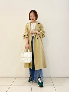 「アーバンリサーチ」｜「アイテム（トレンチコート）」を使った、shokoさん（レディース・157cm）の春コーディネート