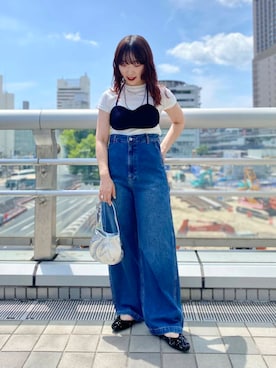 「URBAN RESEARCH（アーバンリサーチ）のアイテム（その他トップス）」を使った、shokoさん（レディース・157cm）の夏コーディネート