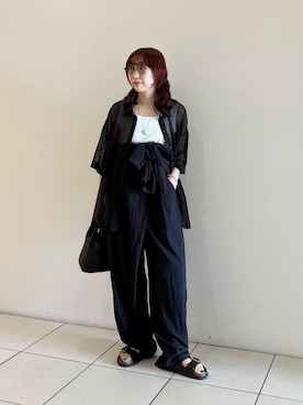 「アイテム（タンクトップ）」を使った、shokoさん（レディース・157cm）の夏コーディネート