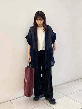 「アイテム（ジャケット/アウター）」を使った、shokoさん（レディース・157cm）の夏コーディネート
