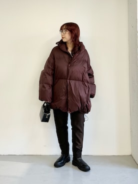 「URBAN RESEARCH（アーバンリサーチ）のCHRISTIAN VILLA　エナメルカーフレザーショルダーバッグ（ショルダーバッグ）」を使った、shokoさん（レディース・157cm）の秋コーディネート