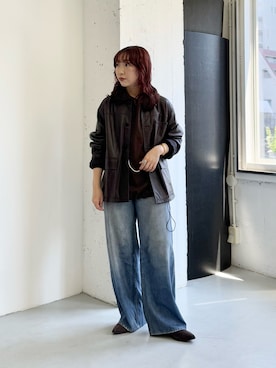 「アイテム（パーカー）」を使った、shokoさん（レディース・157cm）の秋コーディネート