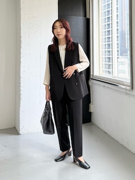 「アイテム（テーラードジャケット）」を使った、shokoさん（レディース・157cm）の冬コーディネート