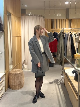 「アイテム（その他アウター、グレー系）」を使った、TAKAZAWA_160cmさん（レディース・160cm）の秋コーディネート