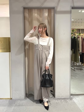 「アイテム（サロペット/オーバーオール）」を使った、TAKAZAWA_160cmさん（レディース・160cm）の秋コーディネート
