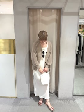 「アイテム（カーディガン/ボレロ）」を使った、TAKAZAWA_160cmさん（骨格ナチュラル・レディース・160cm）の夏コーディネート