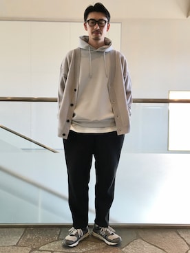 「JUNRED（ジュンレッド）のアイテム（パーカー）」を使った、SiNさん（メンズ・178cm）の冬コーディネート