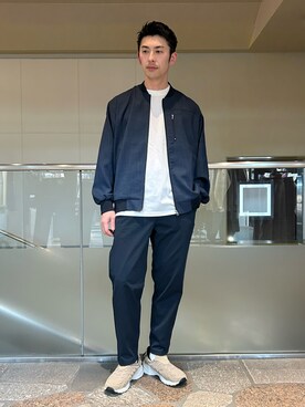 「JUNRED（ジュンレッド）のアイテム（MA-1）」を使った、SiNさん（メンズ・177cm）の春コーディネート