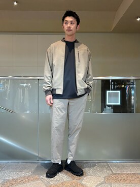 「JUNRED（ジュンレッド）のアイテム（MA-1）」を使った、SiNさん（メンズ・177cm）の春コーディネート