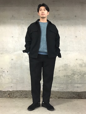 「水色」｜「アイテム（ブルゾン）」を使った、SiNさん（メンズ・178cm）の秋コーディネート