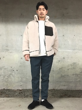 「JUNRED（ジュンレッド）のアイテム（スウェット）」を使った、SiNさん（メンズ・178cm）の冬コーディネート