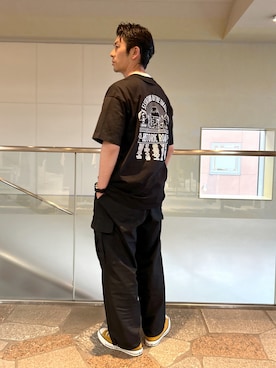 「JUNRED（ジュンレッド）のアイテム（カーゴパンツ）」を使った、SiNさん（メンズ・177cm）の春コーディネート