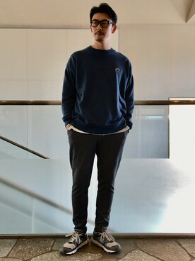 「JUNRED（ジュンレッド）のアイテム（スウェット）」を使った、SiNさん（メンズ・178cm）の冬コーディネート