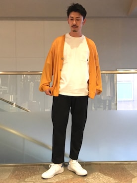 「re_k by JUNRED（レクバイジュンレッド）のアイテム（カーディガン/ボレロ）」を使った、SiNさん（メンズ・178cm）の春コーディネート