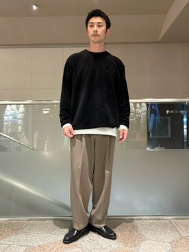 「JUNRED（ジュンレッド）のアイテム（スラックス）」を使った、SiNさん（メンズ・177cm）の秋コーディネート