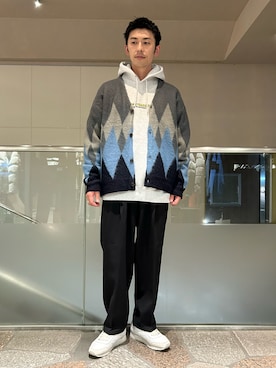 「JUNRED（ジュンレッド）のアイテム（パーカー）」を使った、SiNさん（メンズ・177cm）の冬コーディネート