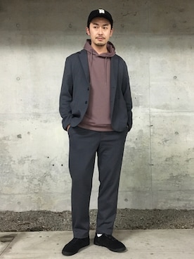 「JUNRED（ジュンレッド）のアイテム（キャップ）」を使った、SiNさん（メンズ・178cm）の秋コーディネート