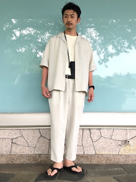 「JUNRED（ジュンレッド）のアイテム（バッグ）」を使った、SiNさん（メンズ・178cm）の夏コーディネート