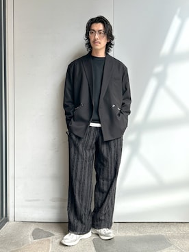 「JUNRED（ジュンレッド）のアイテム（パンツ）」を使った、SiNさん（メンズ・177cm）の春コーディネート