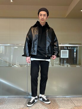 「JUNRED（ジュンレッド）のアイテム（ブルゾン）」を使った、SiNさん（メンズ・177cm）の春コーディネート