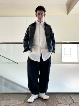 「JUNRED（ジュンレッド）のアイテム（ブルゾン）」を使った、SiNさん（メンズ・177cm）の春コーディネート