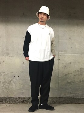 「JUNRED（ジュンレッド）のアイテム（帽子）」を使った、SiNさん（メンズ・178cm）の夏コーディネート