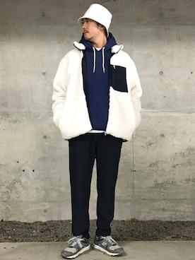 「JUNRED（ジュンレッド）のアイテム（パーカー）」を使った、SiNさん（メンズ・178cm）の秋コーディネート