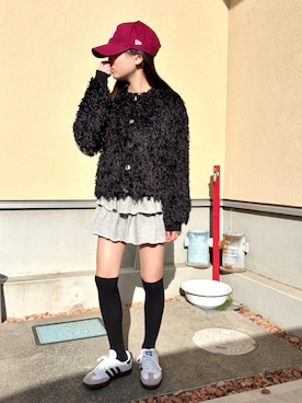 「アイテム（カーディガン/ボレロ）」を使った、kanon31vさん（キッズ・148cm）の秋コーディネート