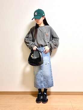 「アイテム（帽子）」を使った、kanon31vさん（キッズ・148cm）の秋コーディネート