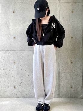 「アイテム（帽子）」を使った、kanon31vさん（キッズ・150cm）の春コーディネート