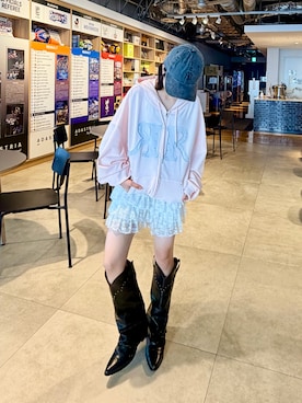 「アイテム（ブーツ）」を使った、kanon31vさん（キッズ・153cm）の秋コーディネート