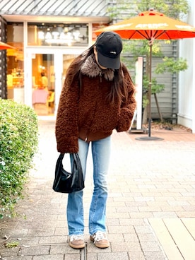 「アイテム（キャップ）」を使った、kanon31vさん（キッズ・148cm）の冬コーディネート