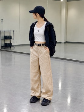 「GLOBAL WORK（グローバルワーク）のアイテム」を使った、kanon31vさん（キッズ・153cm）の秋コーディネート