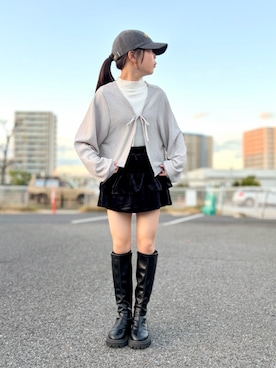 「アイテム（キャップ）」を使った、kanon31vさん（キッズ・148cm）の秋コーディネート