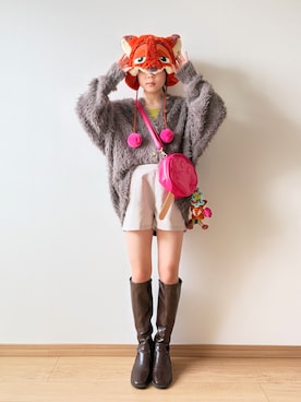 「アイテム（ブーツ）」を使った、kanon31vさん（キッズ・148cm）の秋コーディネート