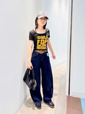 「アイテム（ハンドバッグ、ブラック系）」を使った、kanon31vさん（キッズ・153cm）の夏コーディネート