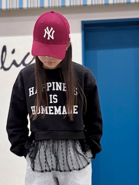 「アイテム（スウェットパンツ）」を使った、kanon31vさん（キッズ・148cm・10代）の冬コーディネート