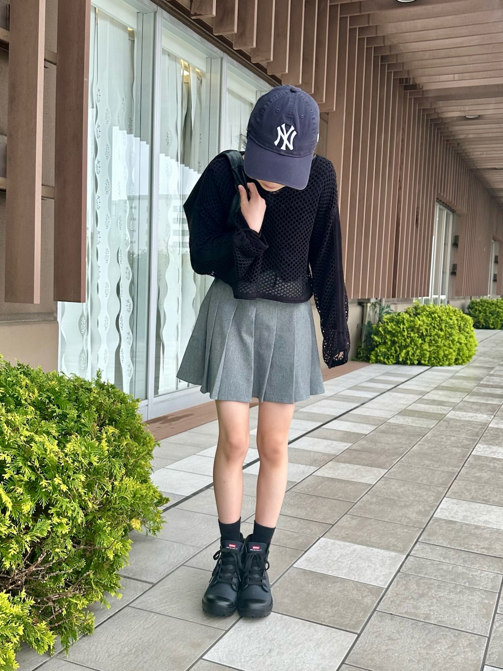 kanon31vさんの「《EDWIN》ハイカットレインスニーカー　5859（EDWIN）」を使ったコーディネートの1枚目の写真