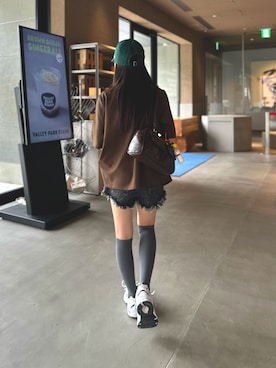 「アイテム（キャップ）」を使った、kanon31vさん（キッズ・148cm）の秋コーディネート