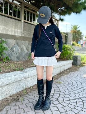 「アイテム（バッグ）」を使った、kanon31vさん（キッズ・148cm）の秋コーディネート
