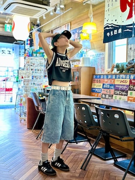 「アイテム（帽子）」を使った、kanon31vさん（キッズ・145cm）の夏コーディネート