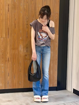 「GU（ジーユー）のアイテム」を使った、kanon31vさん（キッズ・145cm）の夏コーディネート