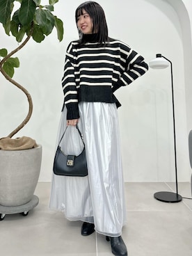 「マキシ」｜「アイテム（ブーツ）」を使った、MAIさん（レディース・154cm）の冬コーディネート