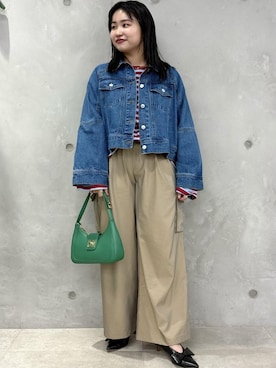 「VIS」｜「アイテム（デニムジャケット）」を使った、MAIさん（レディース・154cm）の冬コーディネート