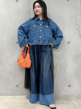 「VIS」｜「アイテム（デニムジャケット）」を使った、MAIさん（レディース・154cm）の春コーディネート