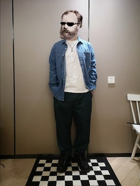 「LUMINOX（ルミノックス）のアイテム（アナログ腕時計）」を使った、octopusmanさん（メンズ・170cm）の冬コーディネート