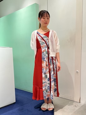 「シンフルコーデ」｜「アイテム（アクセサリー）」を使った、渡辺愛可さん（レディース・159cm）の春コーディネート