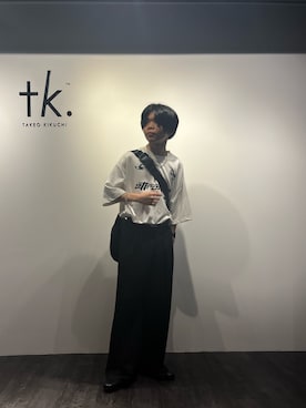 「tk.TAKEO KIKUCHI（ティーケータケオキクチ）のアイテム（アクセサリー）」を使った、RYUさん（メンズ・161cm）の夏コーディネート