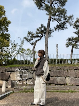 「WYM LIDNM（ウィム バイ リドム）のアイテム」を使った、RYUさん（メンズ・161cm）の春コーディネート